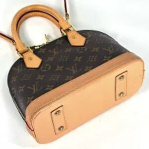 Louis Vuitton Monogram Handbag Shoulder Brown Bag Alma